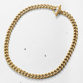 Chain stop T-bar choker necklace