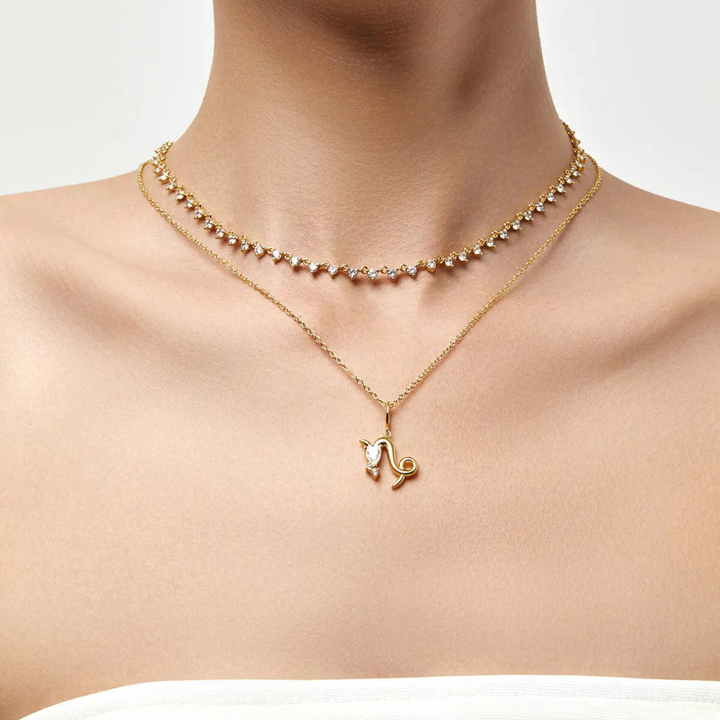 Stone chain necklace