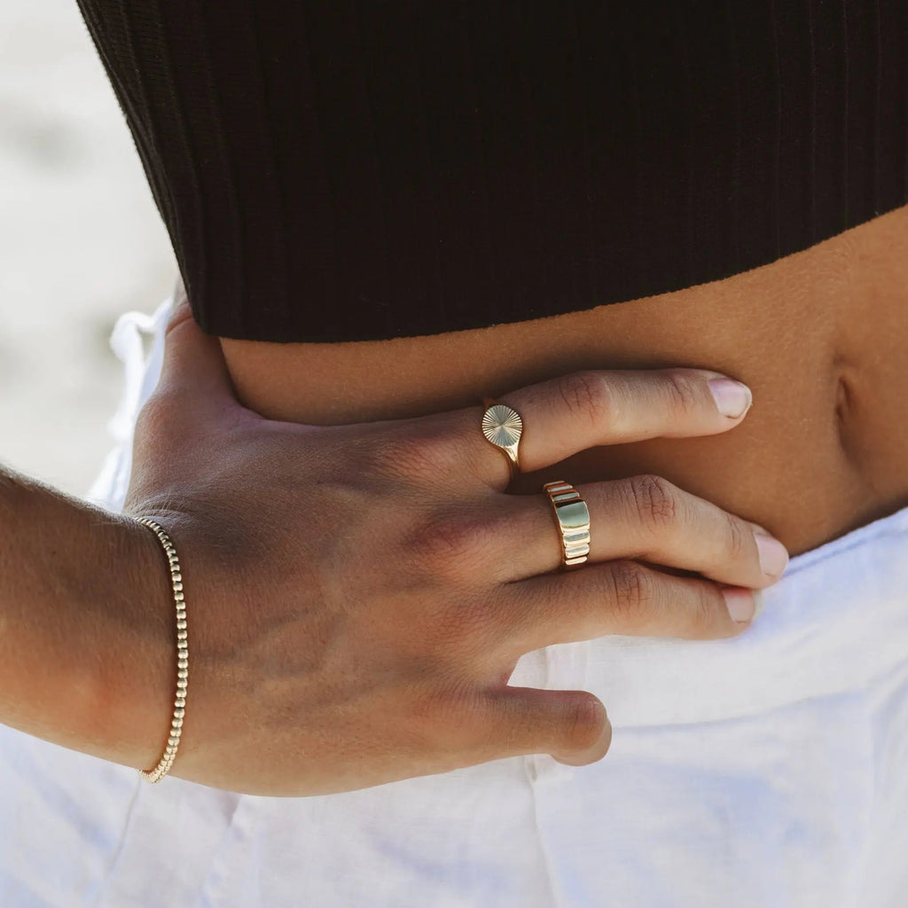 Sun sign ring