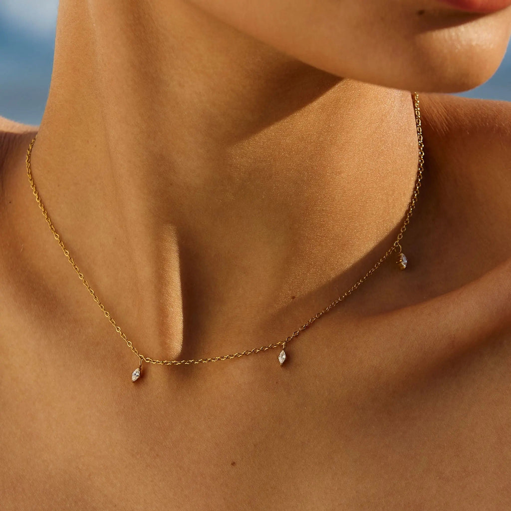 Dreifach-Diamanten Choker