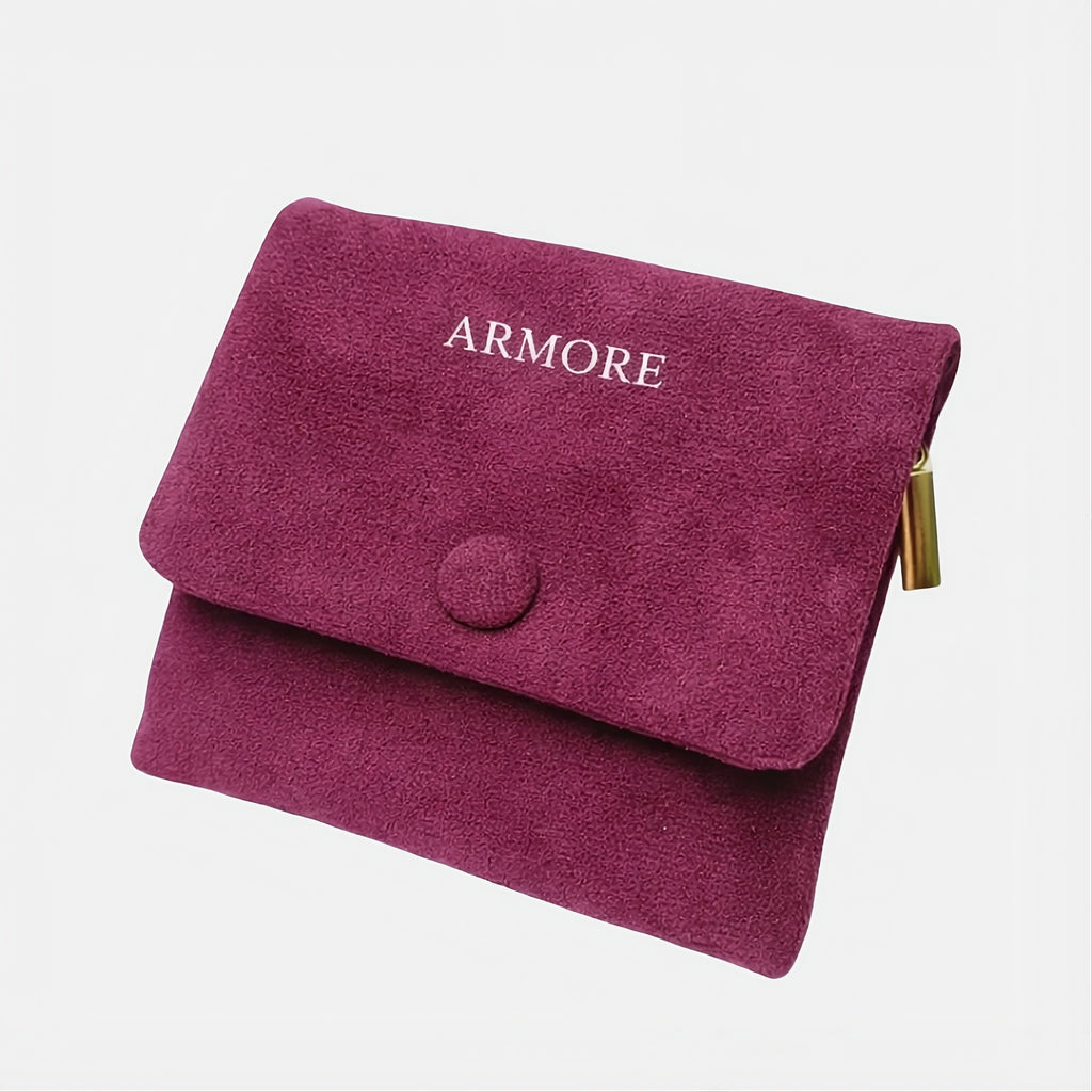 Travel Jewelry Pouch Wine Red